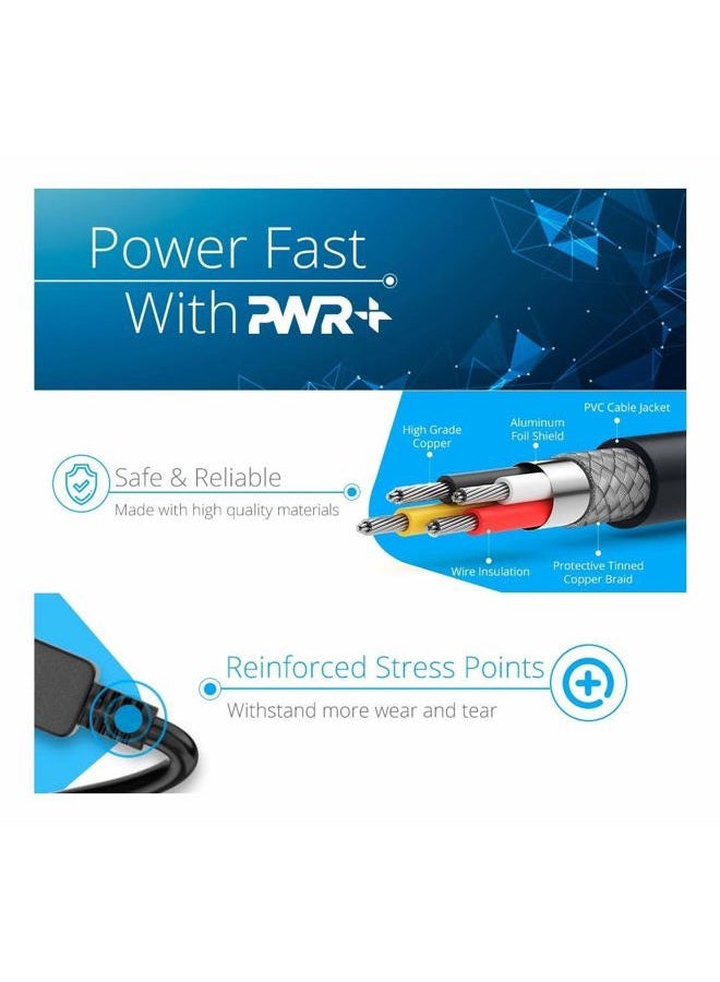 PWR+ Pwr 6.5 Ft Samsung-Galaxy-Tab Tablet-USB-Charging Sync-Data-Cable-30-Pin for Galaxy-Tab-2 10.1 8.9 7.7 7.0 Plus; Note-10.1-GT-N8013-GT-P5113 SGH-I497 SCH-I915 GT-P3113 GT-P3100 SCH-I705 GT-P7510 - Image 3